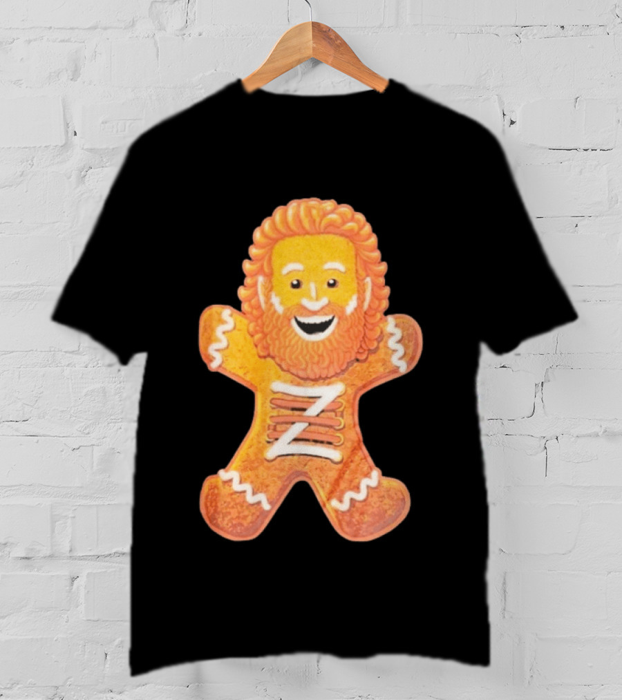 Sami Zayn Gingerbread Man WWE Christmas Holiday Cookie T-Shirt