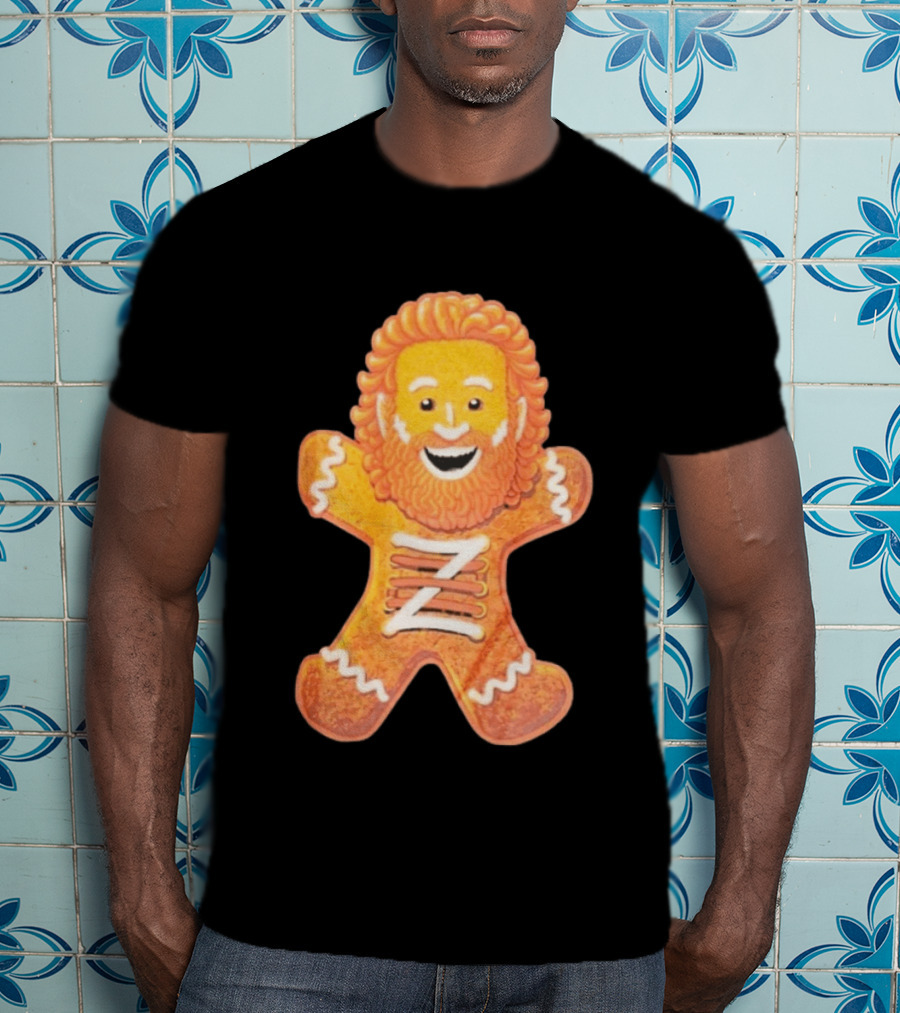 Sami Zayn Gingerbread Man WWE Christmas Holiday Cookie T-Shirt