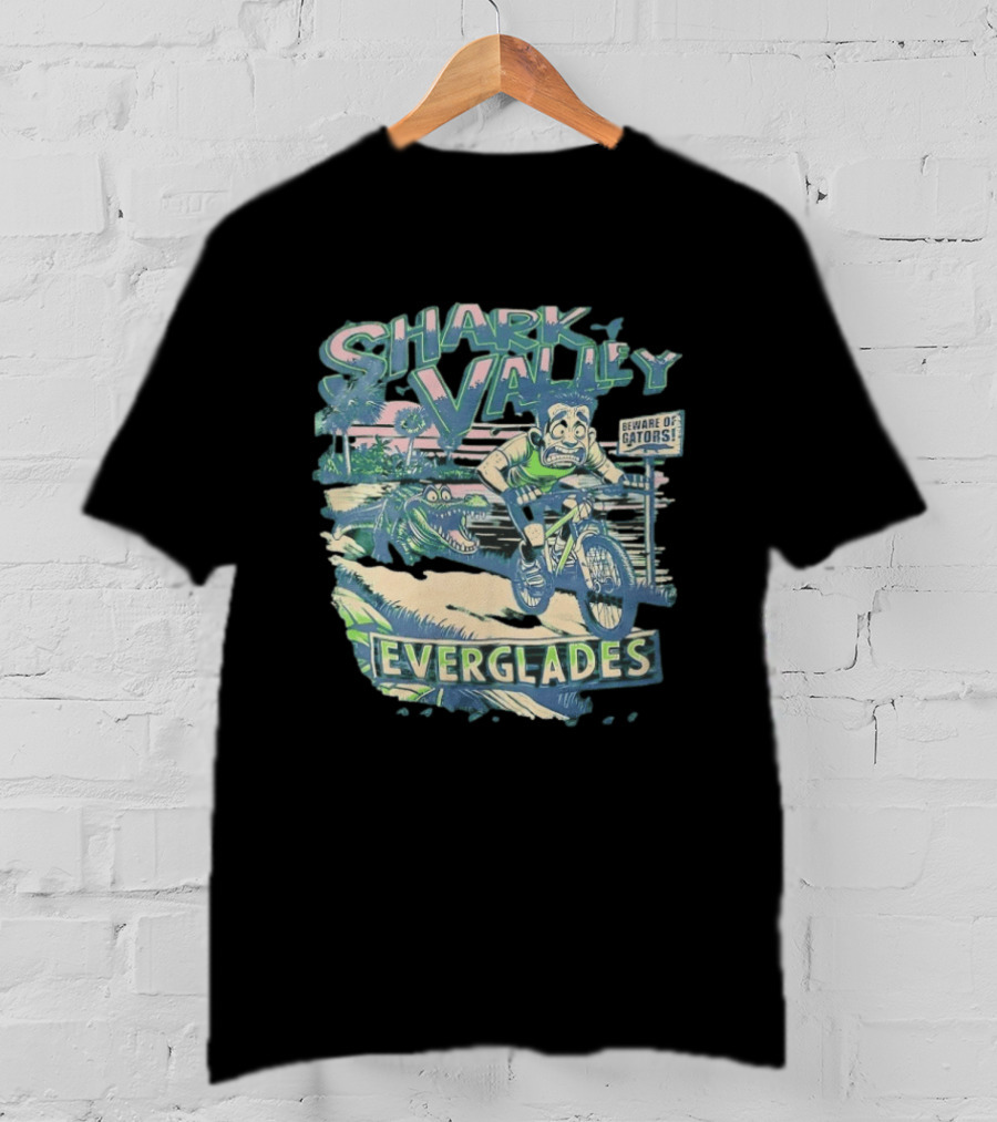 Shark Valley Everglades Beware Of Gators Biking Adventure T-Shirt