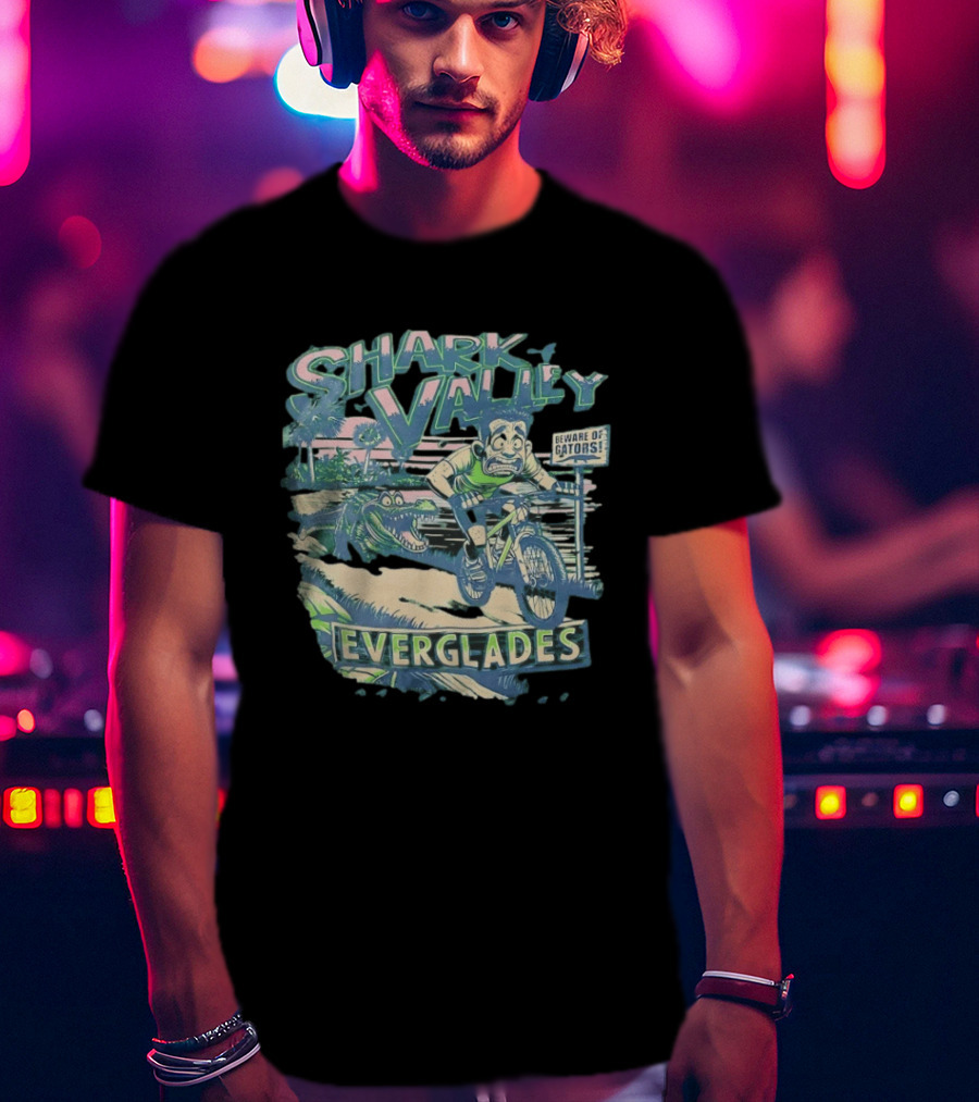 Shark Valley Everglades Beware Of Gators Biking Adventure T-Shirt