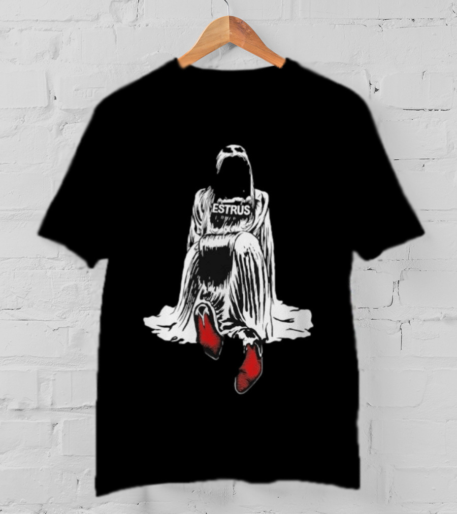 Tove Lo Estrus Red Boots Monochrome Cloaked Figure T-Shirt
