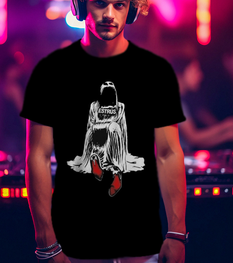 Tove Lo Estrus Red Boots Monochrome Cloaked Figure T-Shirt