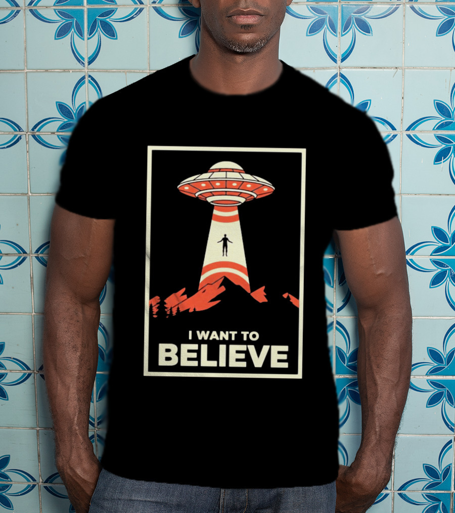 I Want To Believe UFO Alien Abduction T-Shirt
