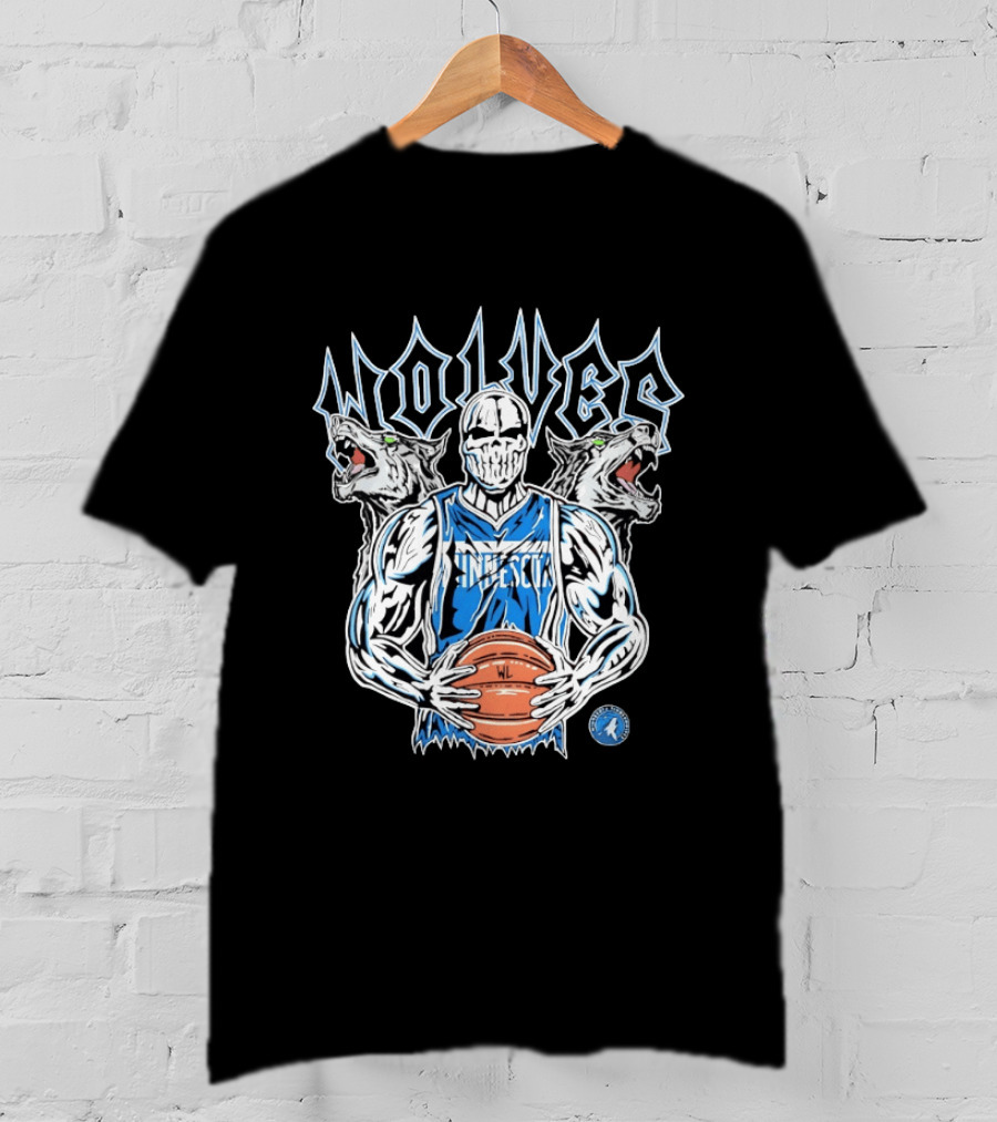 Warren Lotas Minnesota Timberwolves Skull Basketball Wolves T-Shirt