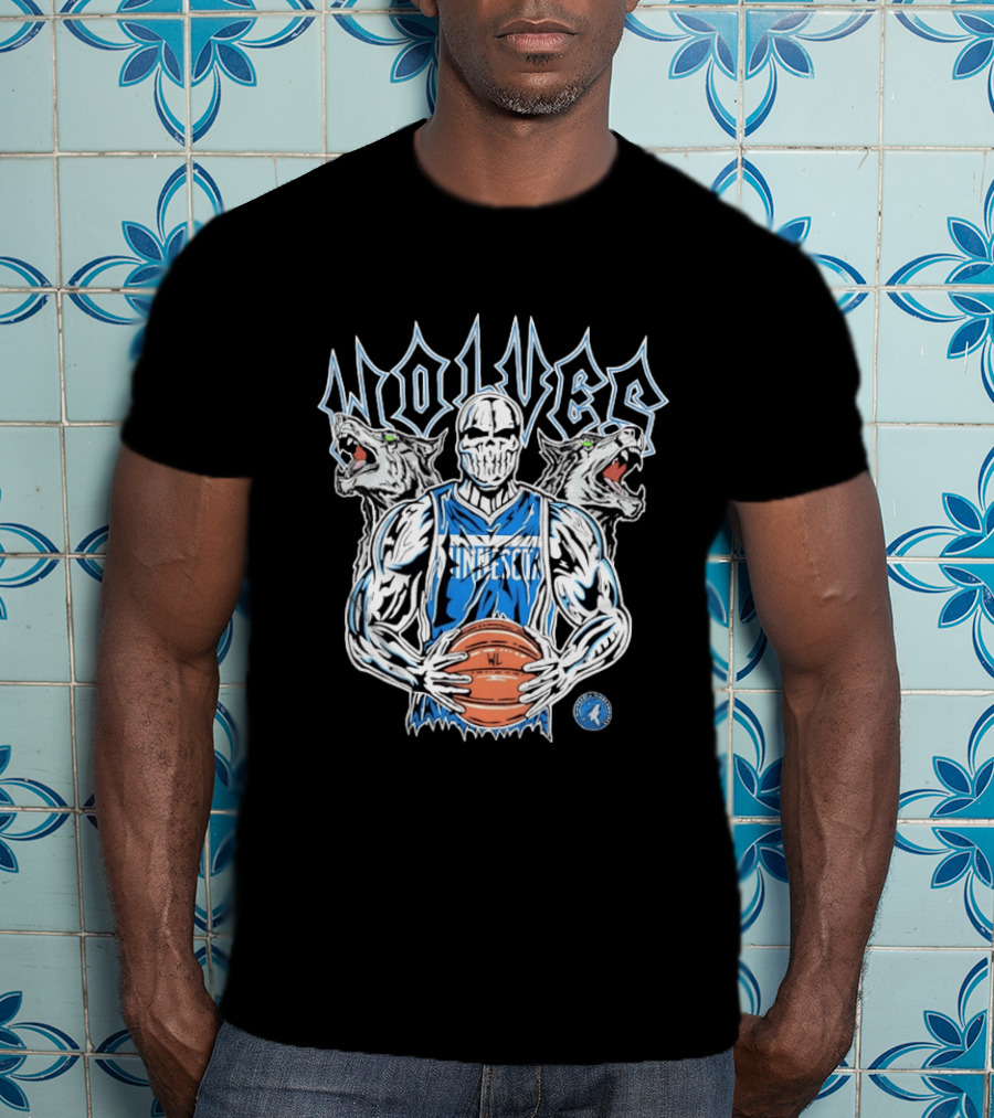 Warren Lotas Minnesota Timberwolves Skull Basketball Wolves T-Shirt