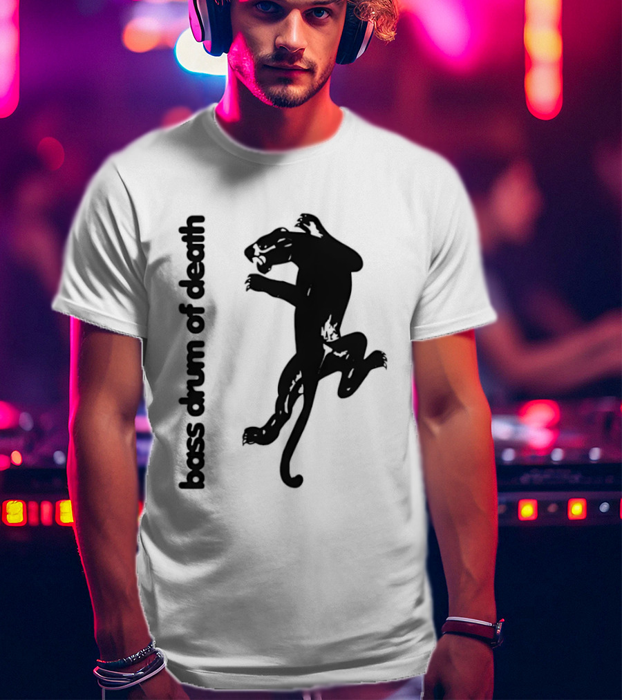 Black Panthers Bass Drum Of Death Panther Silhouette Jumping T-Shirt