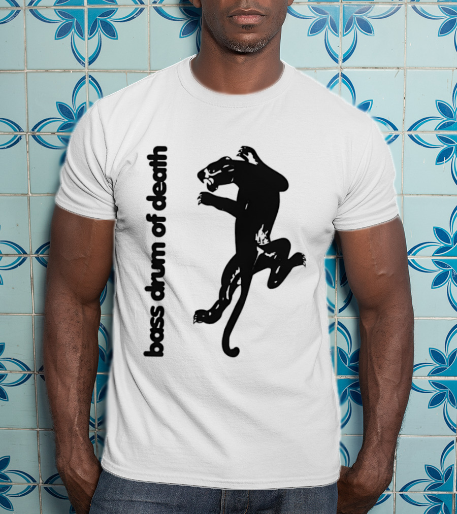 Black Panthers Bass Drum Of Death Panther Silhouette Jumping T-Shirt