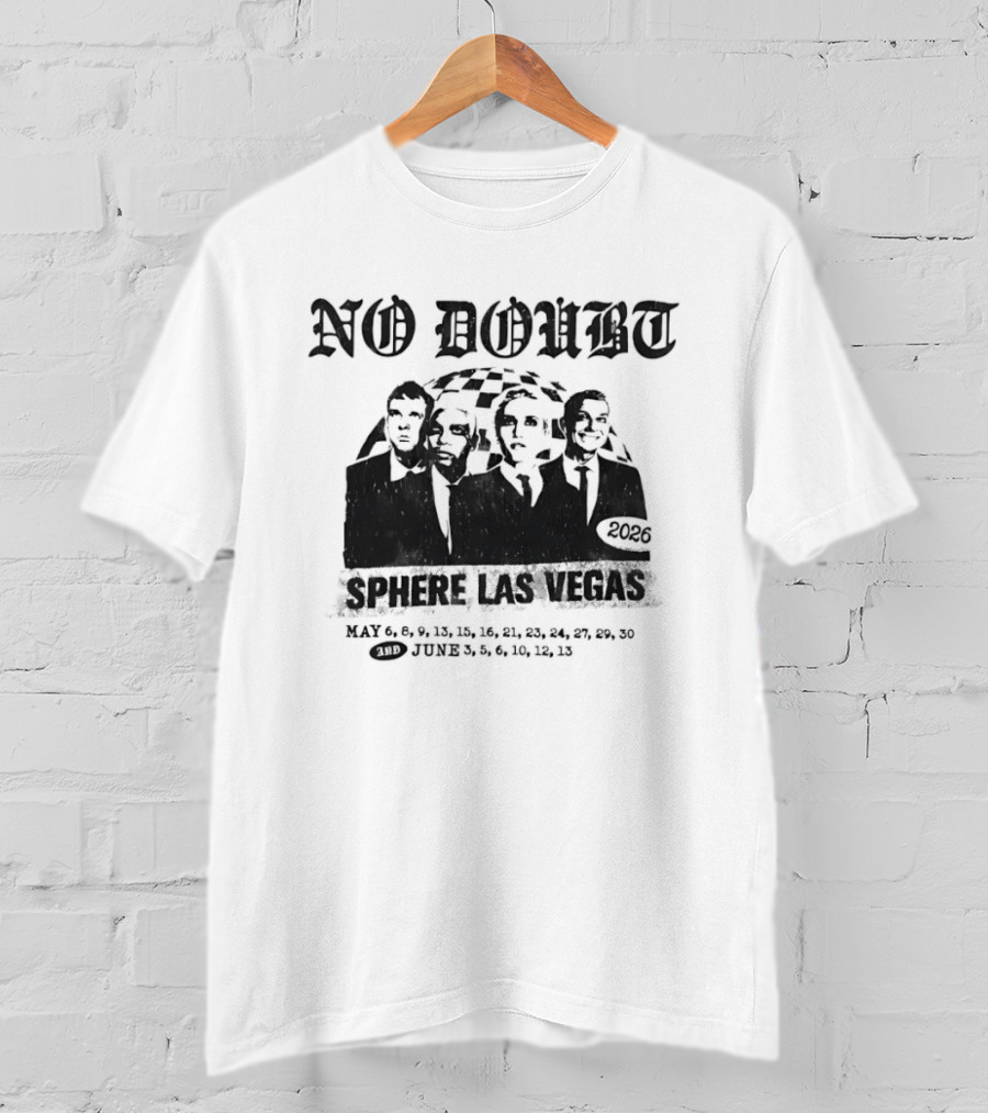 Gwen Stefani Tony Kanal Tom Dumont Adrian Young No Doubt Live Sphere Las Vegas 2026 T-Shirt
