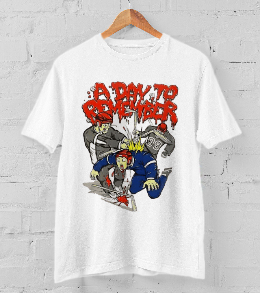 A Day To Remember Hockey Players Fighting Scene T-Shirt