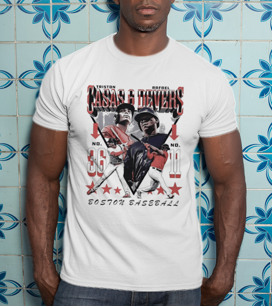 Casas Devers No 36 No 11 Boston Baseball T-Shirt