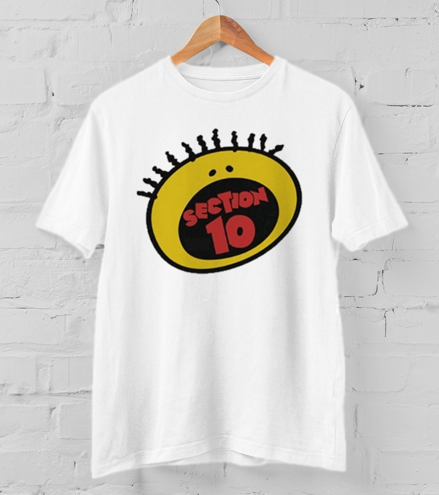 Section 10 Bold Yellow Oval Red T-Shirt