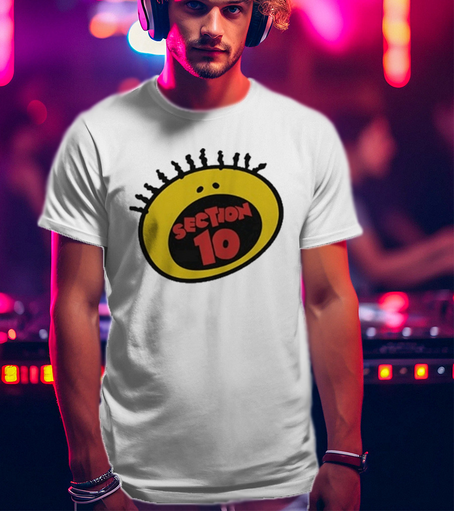 Section 10 Bold Yellow Oval Red T-Shirt