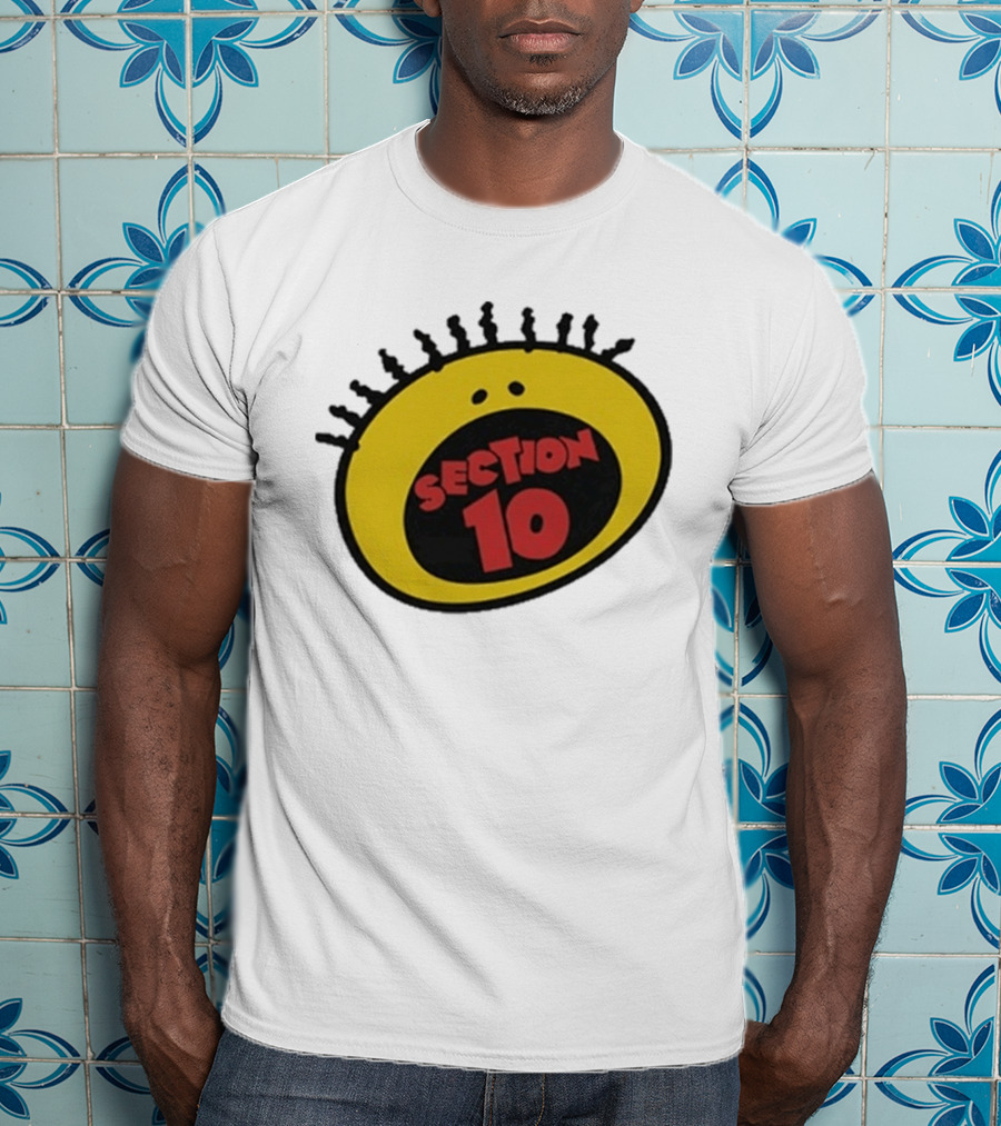 Section 10 Bold Yellow Oval Red T-Shirt