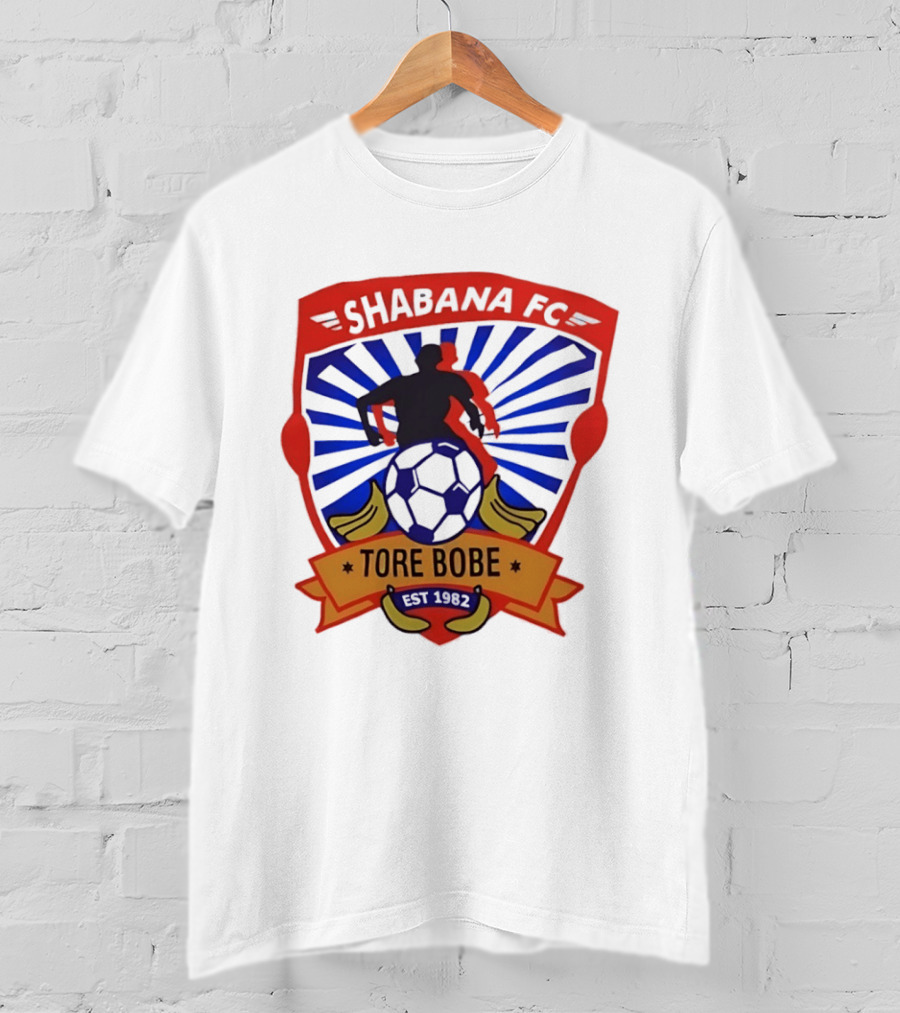 Shabana FC Tore Bobe Est 1982 Soccer Emblem With Player And Ball T-Shirt