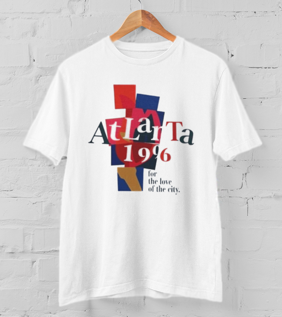Atlanta 1996 For The Love Of The City Colorful Geometric Shapes T-Shirt