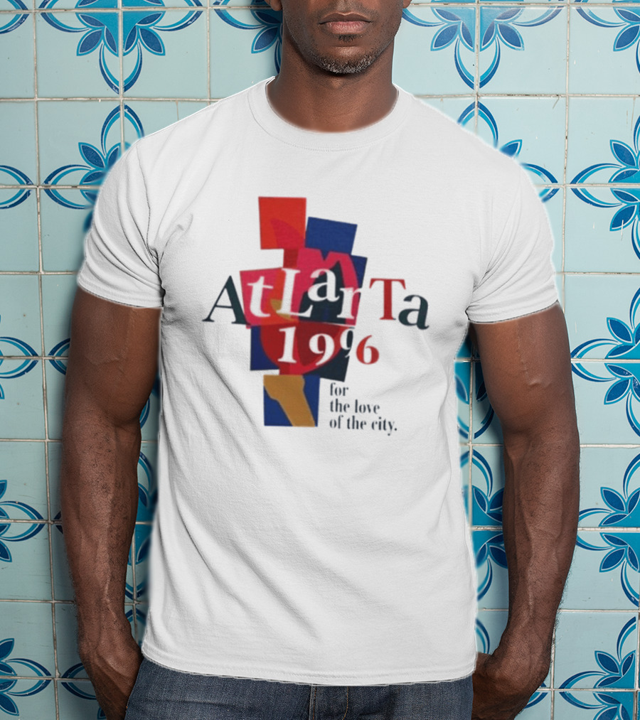 Atlanta 1996 For The Love Of The City Colorful Geometric Shapes T-Shirt