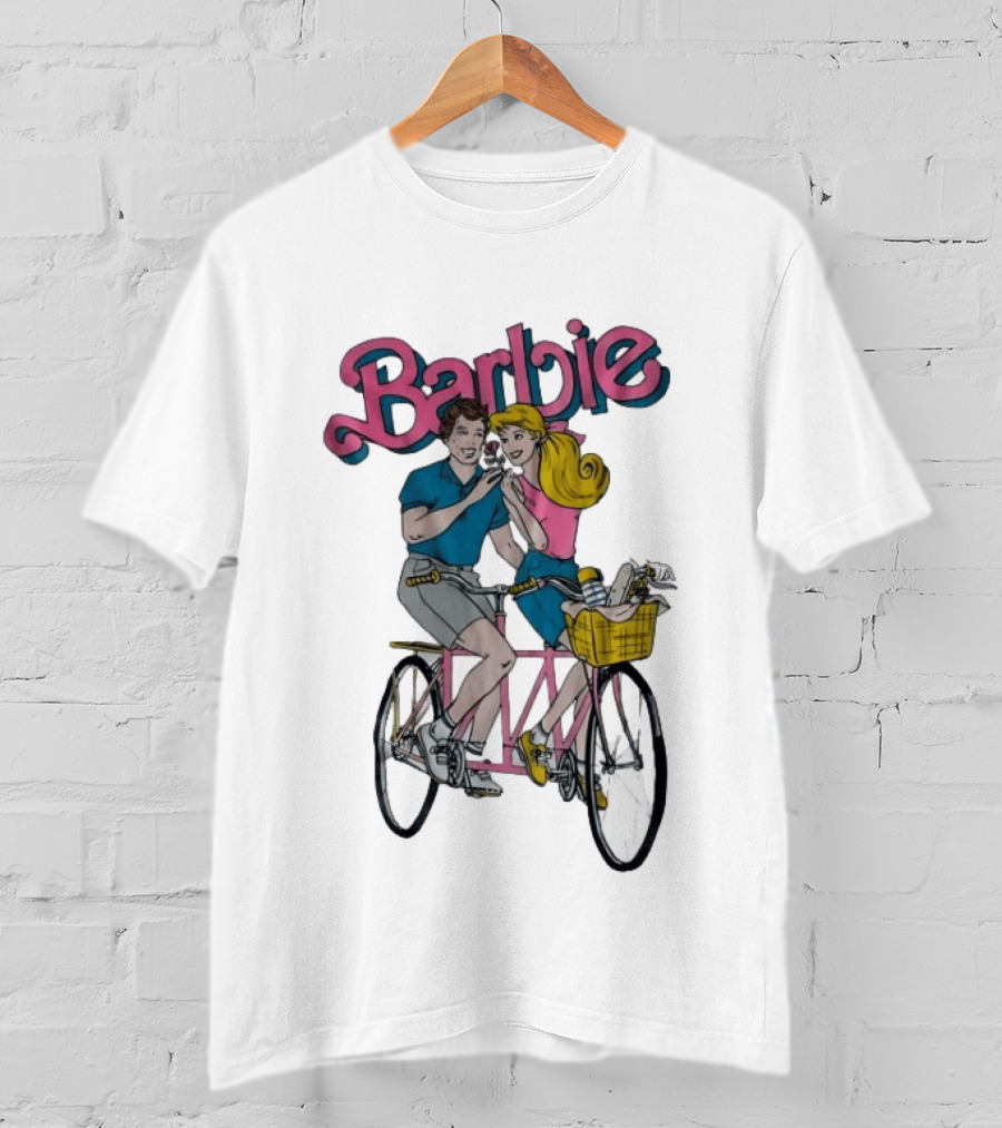 Barbie And Ken Biking Adventure With Ice Cream And Basket T-Shirt