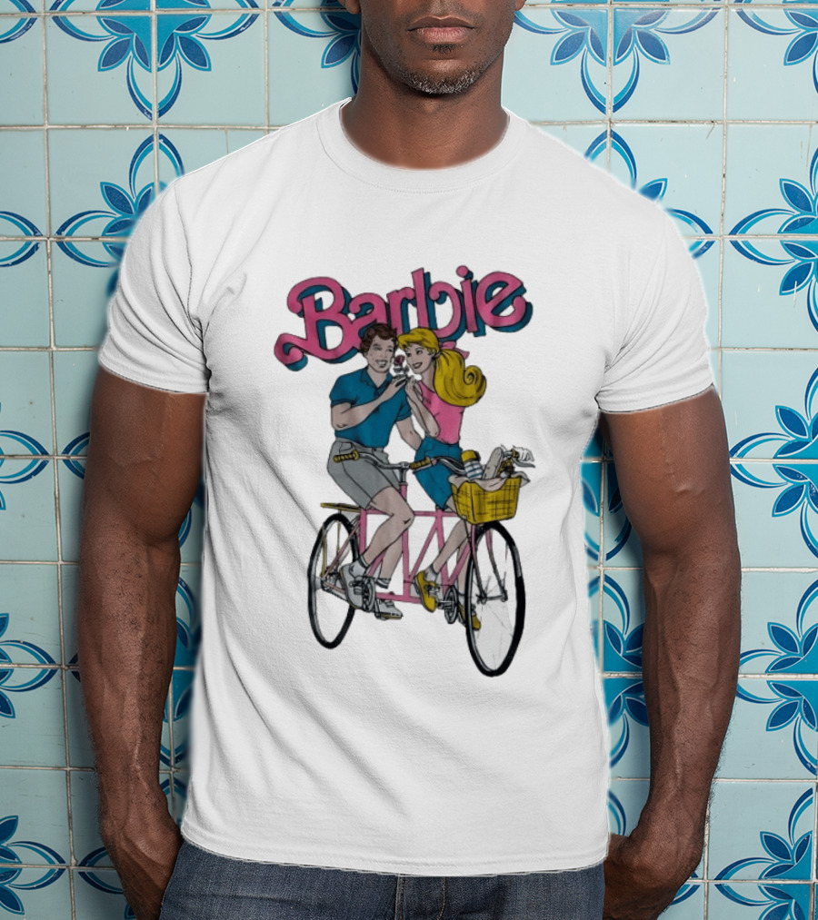 Barbie And Ken Biking Adventure With Ice Cream And Basket T-Shirt
