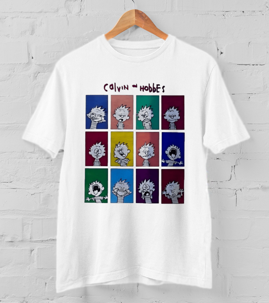 Calvin And Hobbes MoMa Pop Art Expression Panels T-Shirt