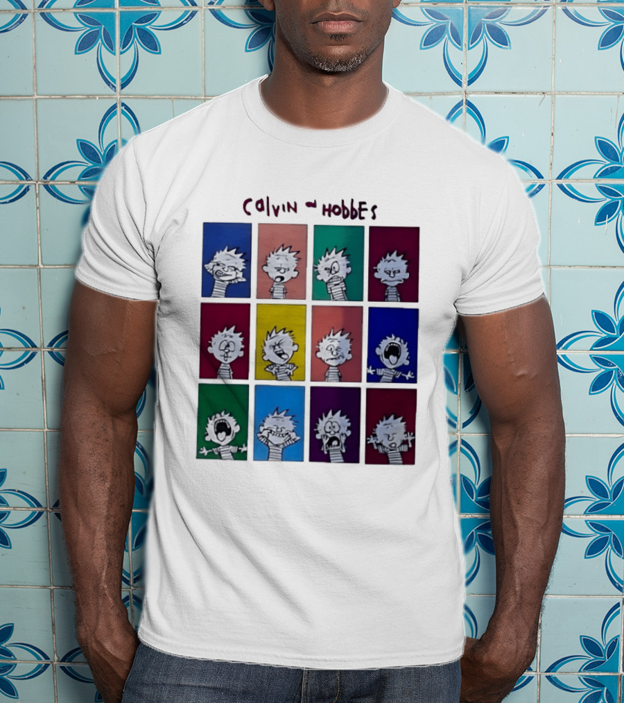 Calvin And Hobbes MoMa Pop Art Expression Panels T-Shirt