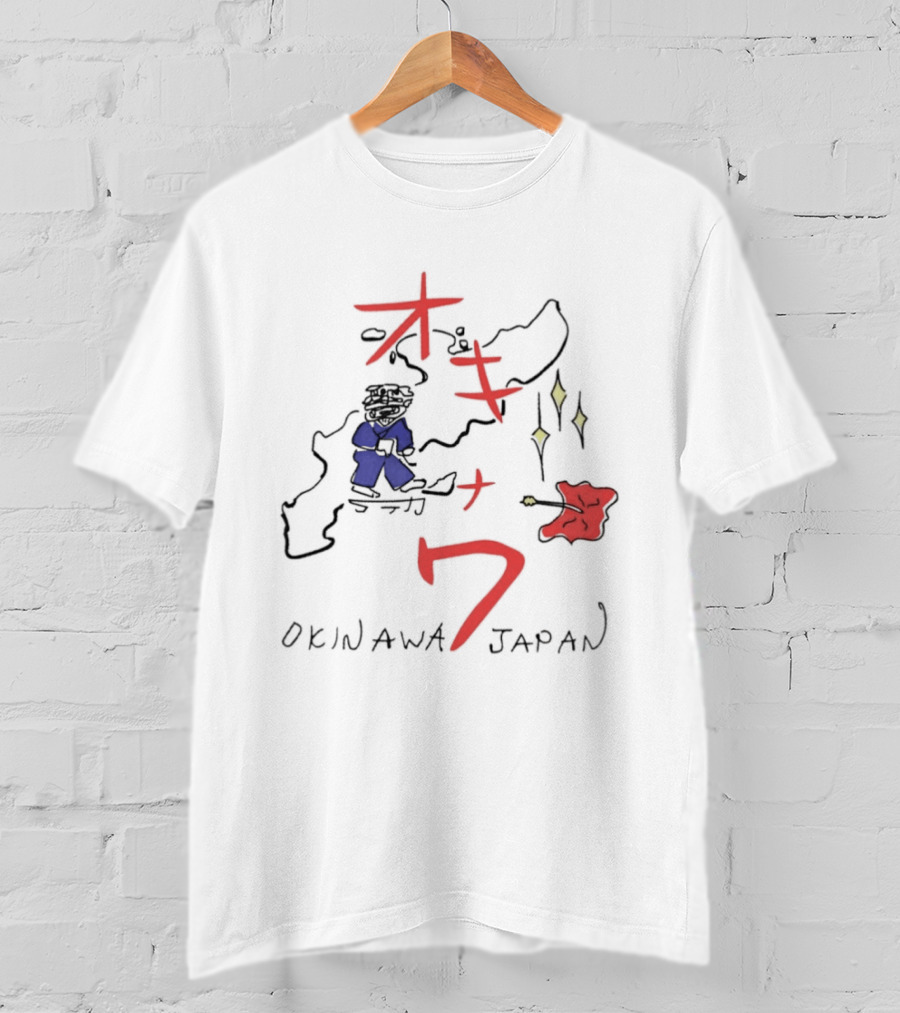 Kill Bill Okinawa Japan Map Beatrix Kiddo The Bride Tarantino Movie T-Shirt