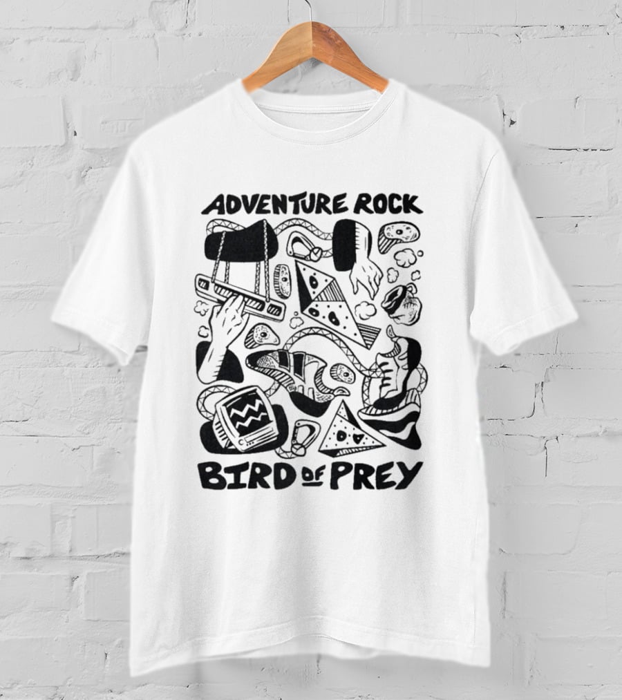Adventure Rock Bird Of Prey Pizza Retro Adventure T-Shirt