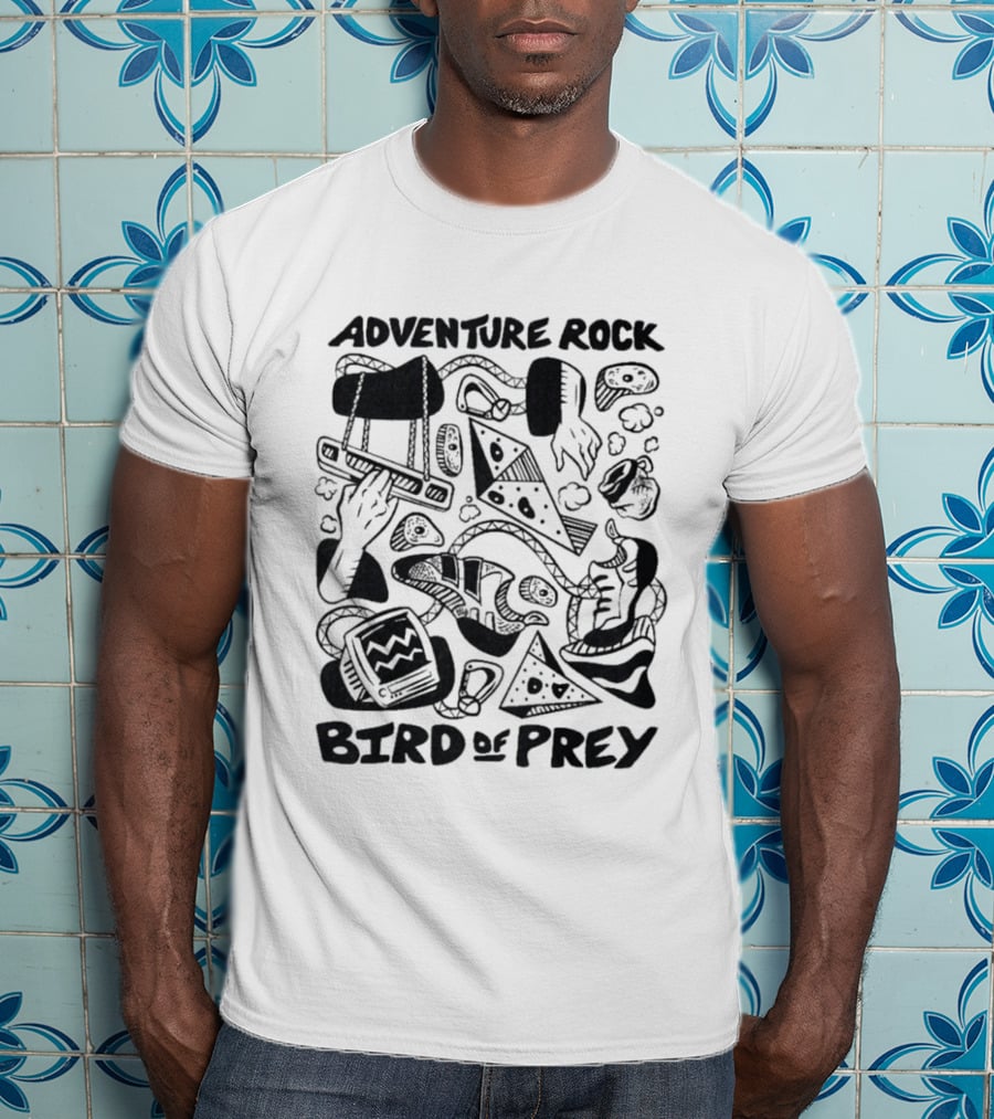 Adventure Rock Bird Of Prey Pizza Retro Adventure T-Shirt