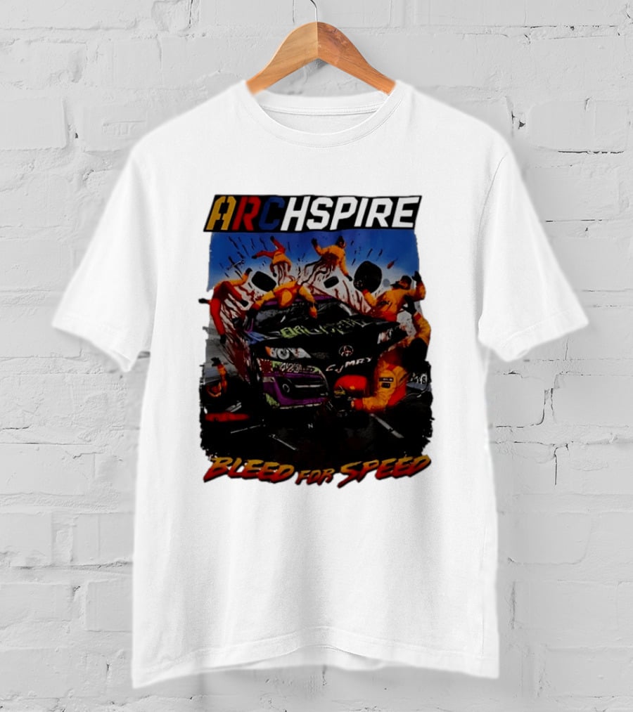 Archspire Bleed For Speed Racing Chaos With Pit Crew Action T-Shirt