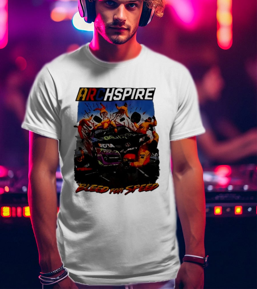 Archspire Bleed For Speed Racing Chaos With Pit Crew Action T-Shirt