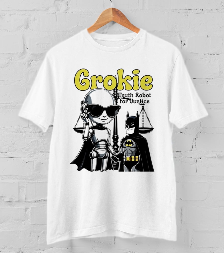 Grokie Batman Truth Robot For Justice Scales T-Shirt