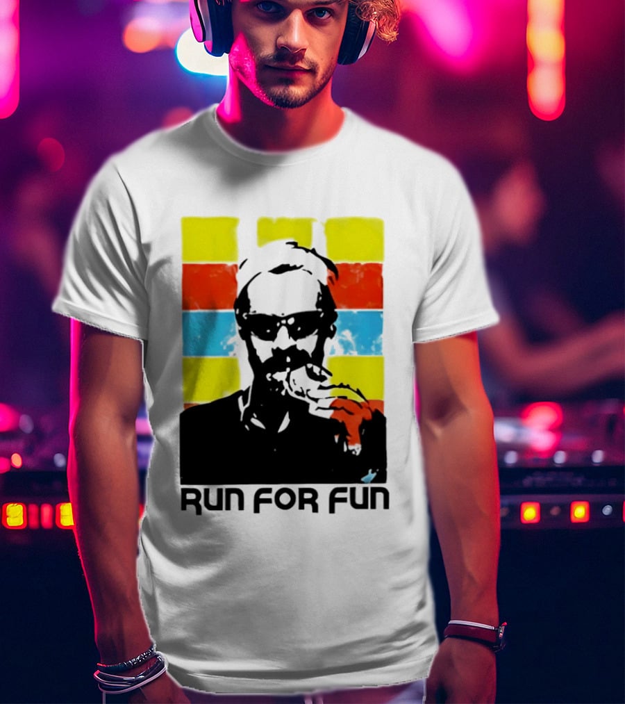 Run For Fun Retro Color Block T-Shirt
