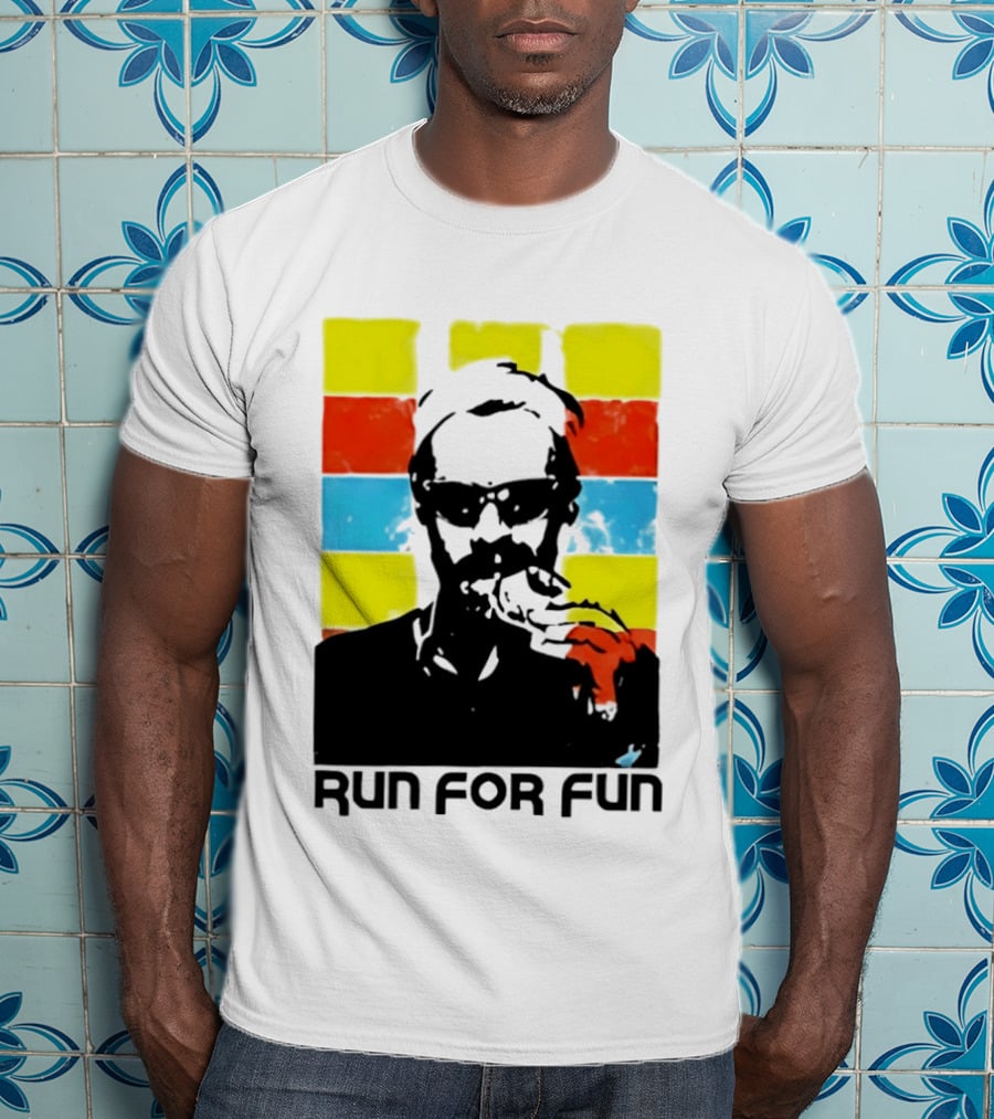 Run For Fun Retro Color Block T-Shirt