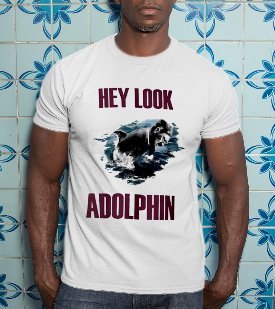 Hey Look Adolphin Clever Visual Wordplay Concept T-Shirt