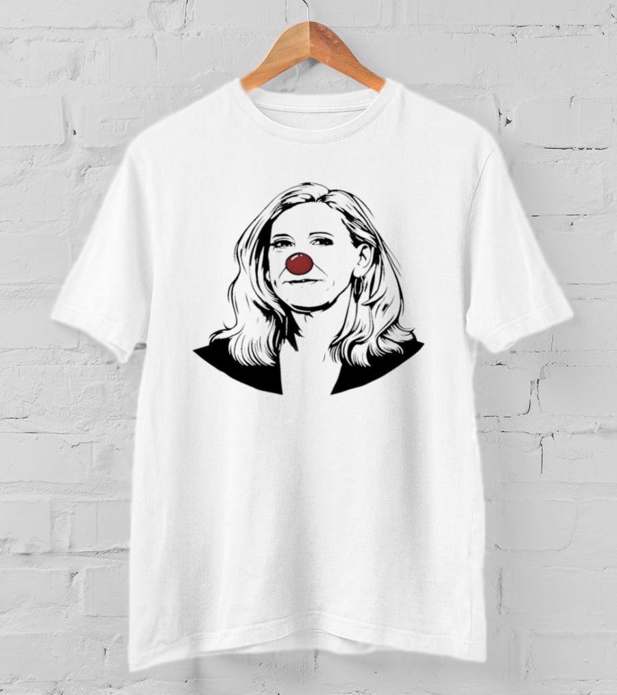 Cathy's A Clown Red Nose Black And White Drawing T-Shirt