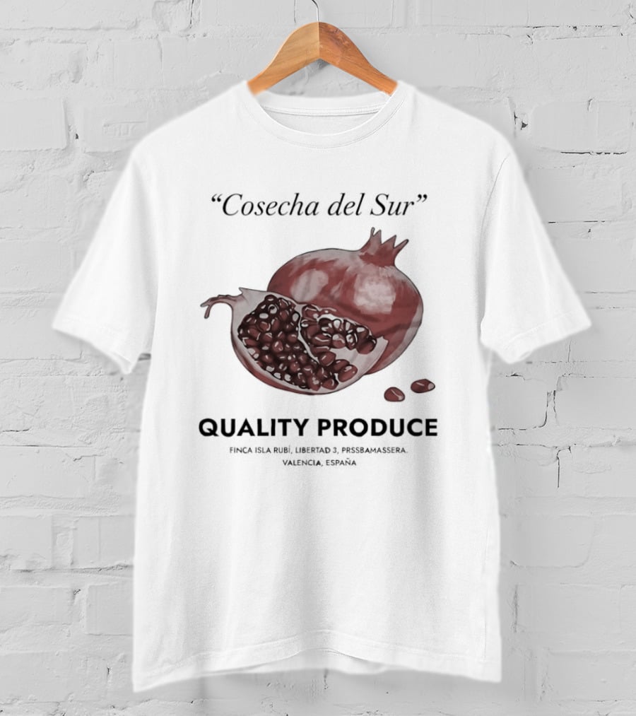Cosecha Del Sur Quality Produce Pomegranate Valencia Spain T-Shirt