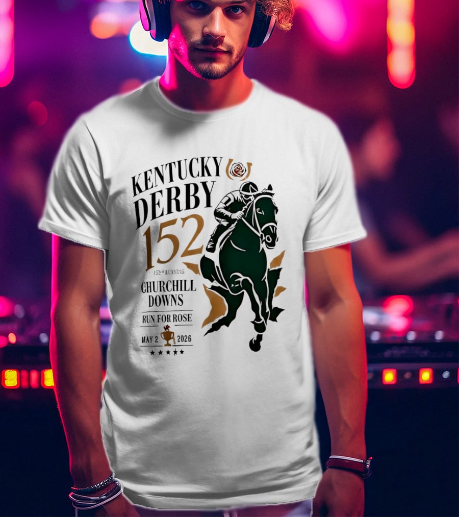 Kentucky Derby 152 2026 Churchill Downs Run For Rose May 2 Horse Racing T-Shirt
