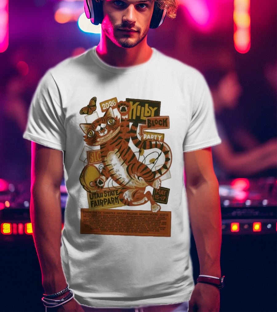 Kilby Block Party 2026 Utah State Fairpark May 15 17 Featuring Lorde Hayley Williams Modest Mouse And More T-Shirt