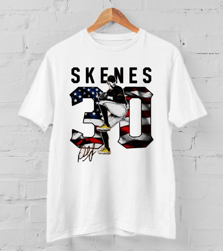 Paul Skenes 30 Stars And Stripes Baseball Pitcher T-Shirt