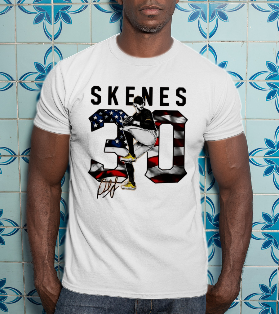 Paul Skenes 30 Stars And Stripes Baseball Pitcher T-Shirt