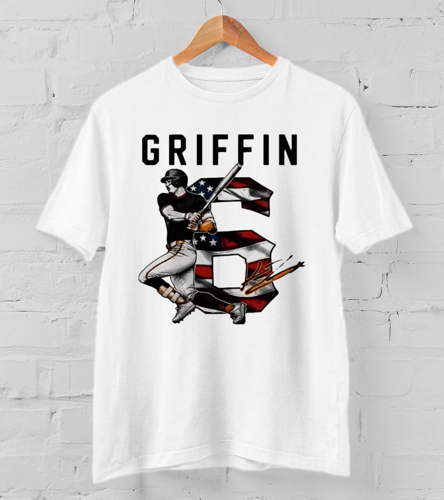 Griffin Baseball No 6 Stars And Stripes Patriotic T-Shirt
