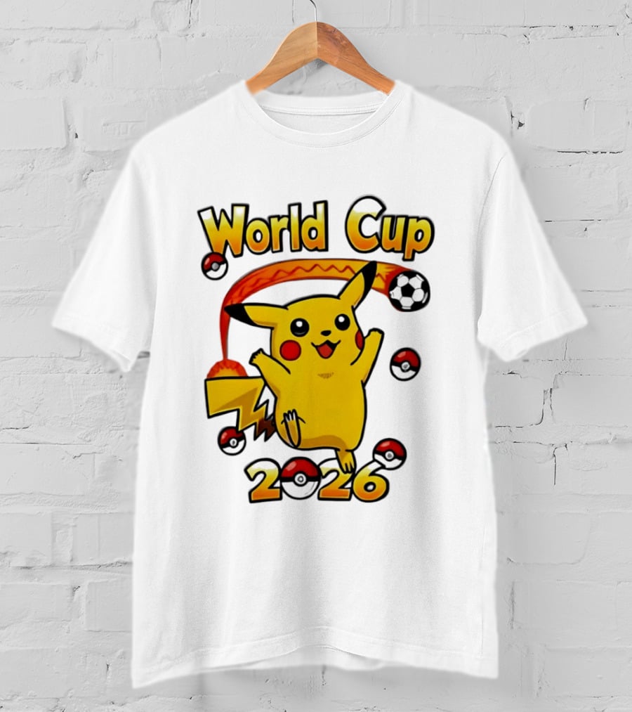 World Cup 2026 Pokémon Pikachu Soccer Poké Balls T-Shirt