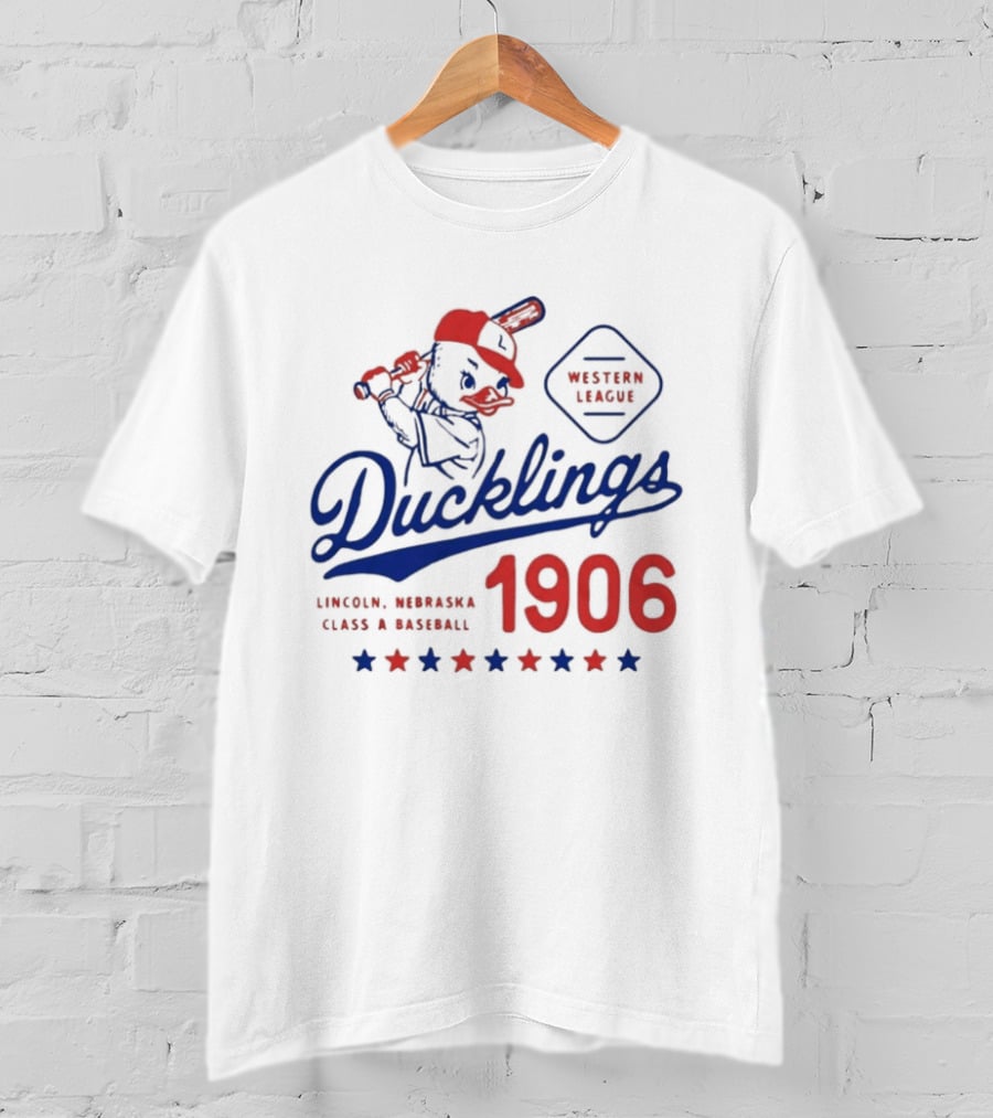 Ducklings Lincoln Nebraska Western League Baseball 1906 T-Shirt