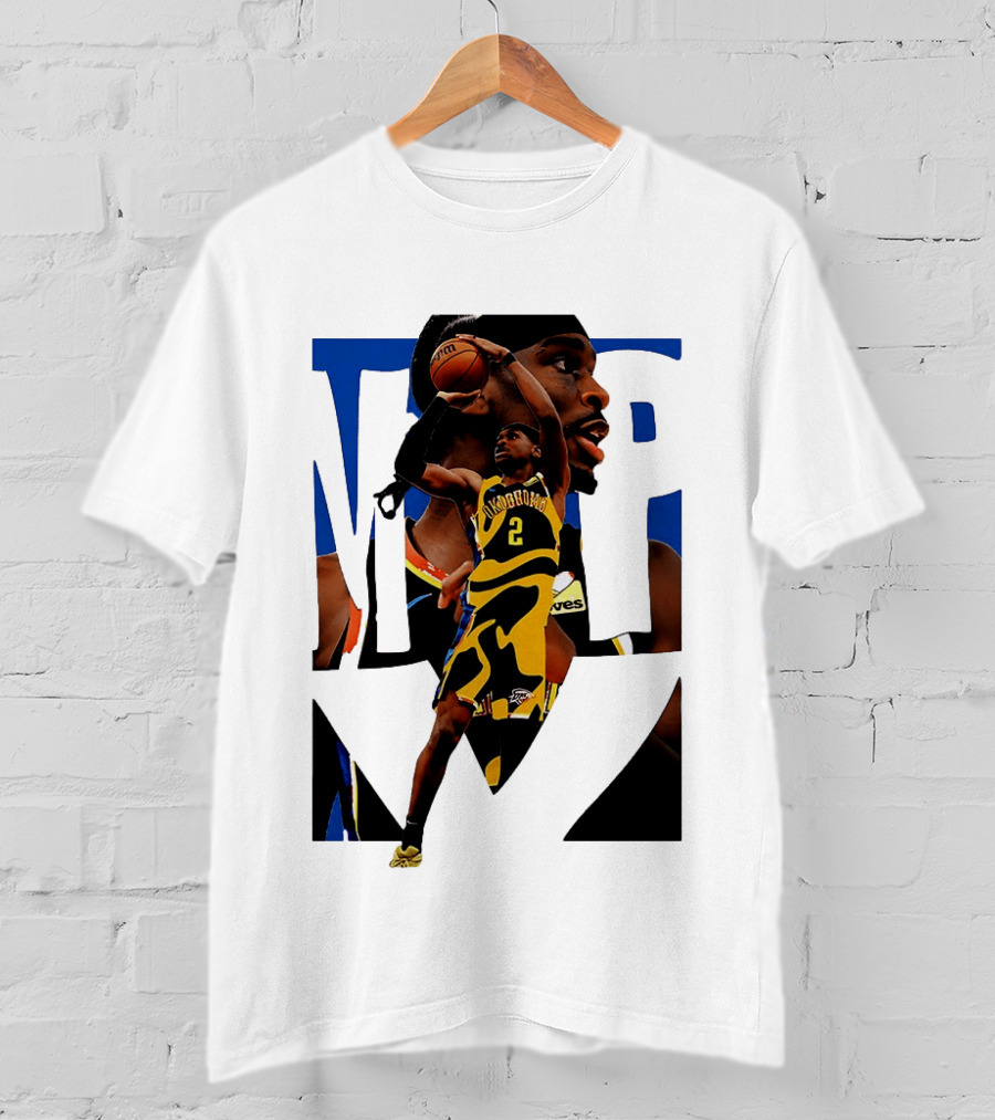 Shai Gilgeous Alexander 2 MVP Oklahoma City Thunder NBA Player Action T-Shirt