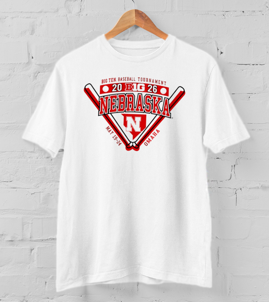 Big Ten Baseball Tournament 2026 Nebraska Cornhuskers May 20 24 Omaha T-Shirt