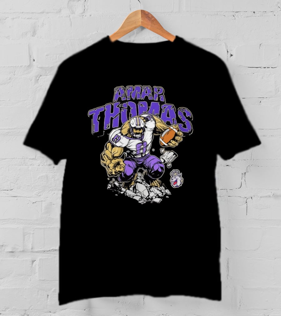 Amar Thomas James Madison Dukes Football Player T-Shirt