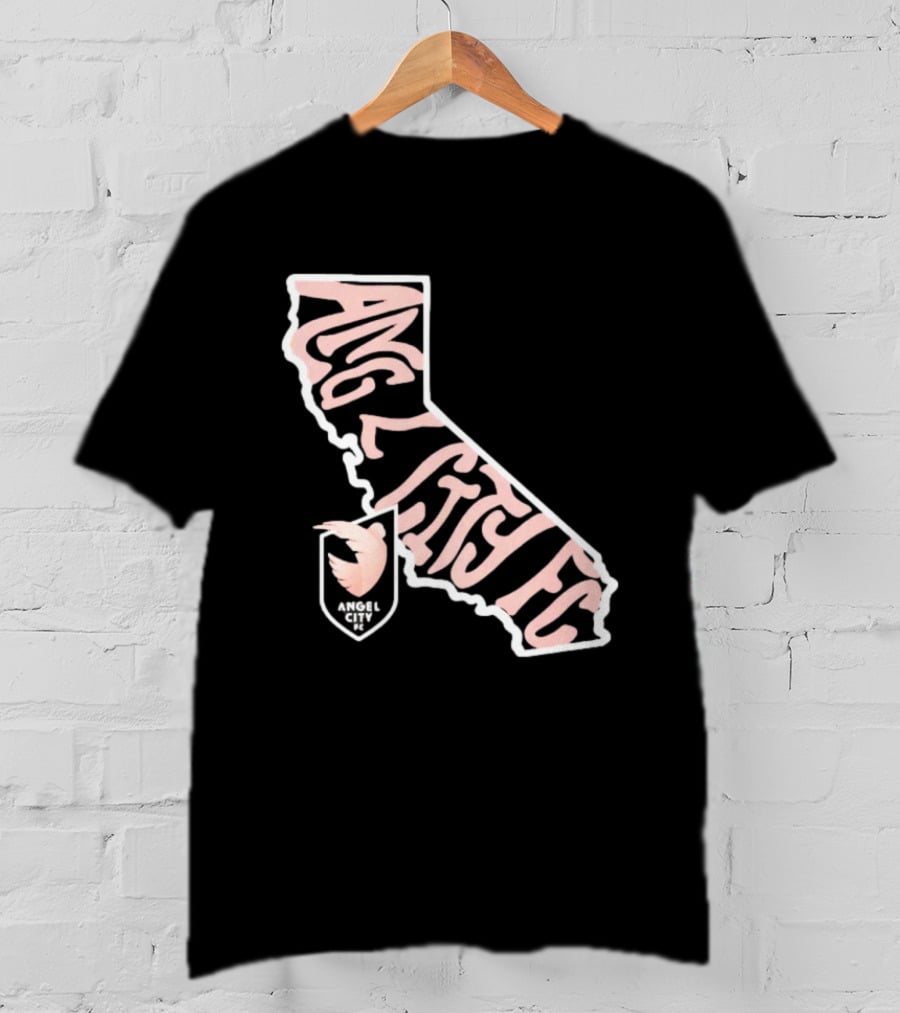 Angel City FC Groovy California Map T-Shirt