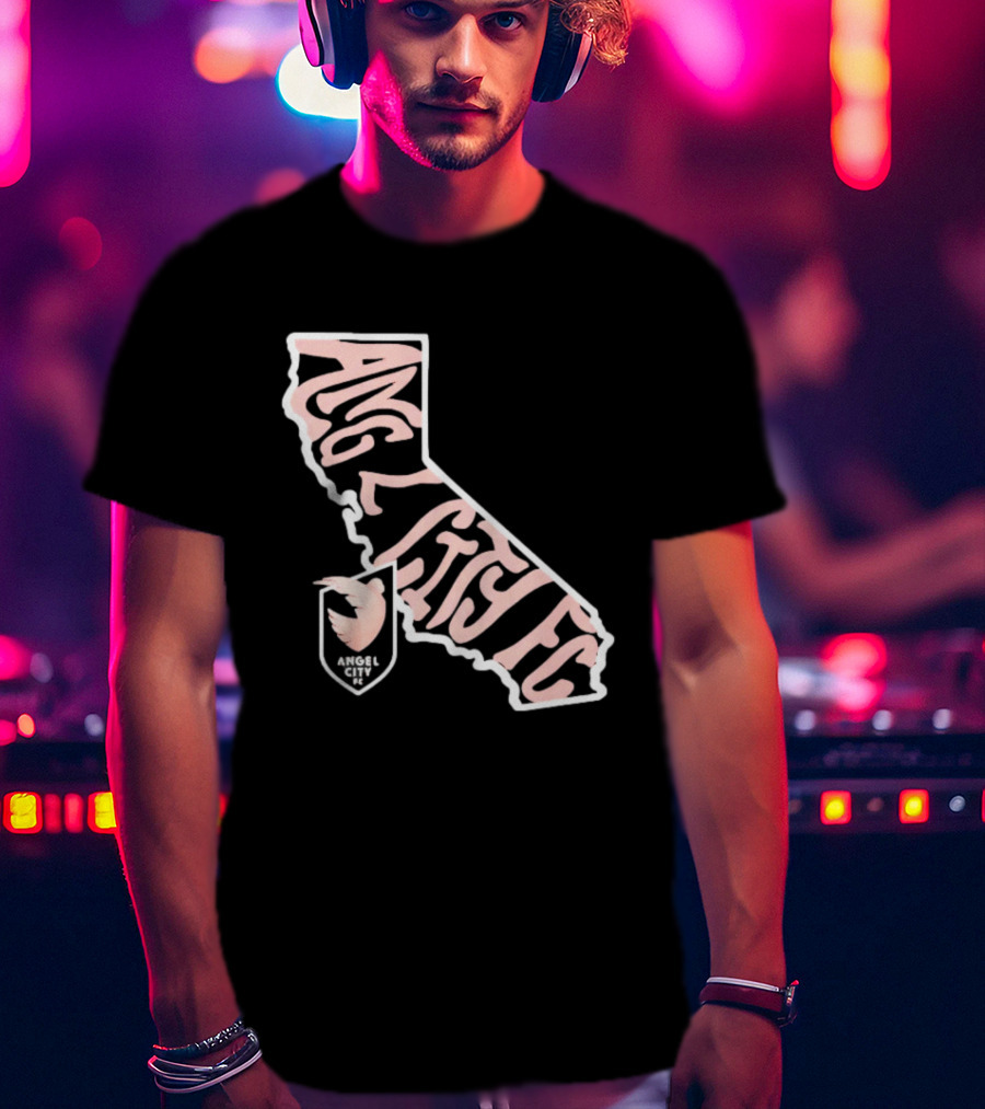 Angel City FC Groovy California Map T-Shirt