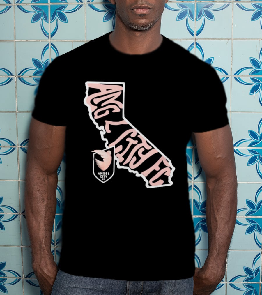 Angel City FC Groovy California Map T-Shirt