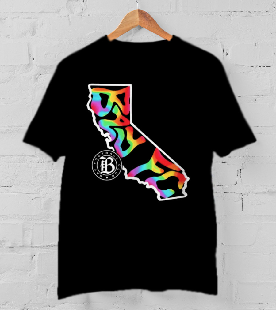 Bay FC Groovy Pride California Football Club Rainbow T-Shirt
