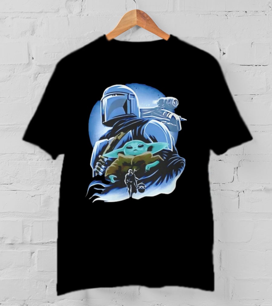 Din Djarin Grogu Mudhorn Clan Star Wars Mandalorian T-Shirt